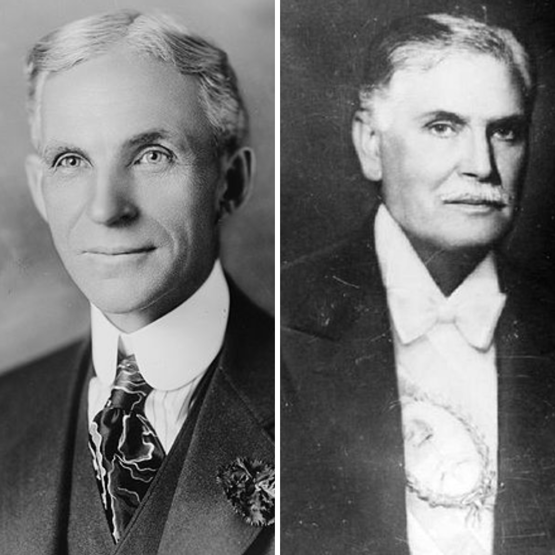 Grid de imagens com fotos de Henry Ford e Ramón