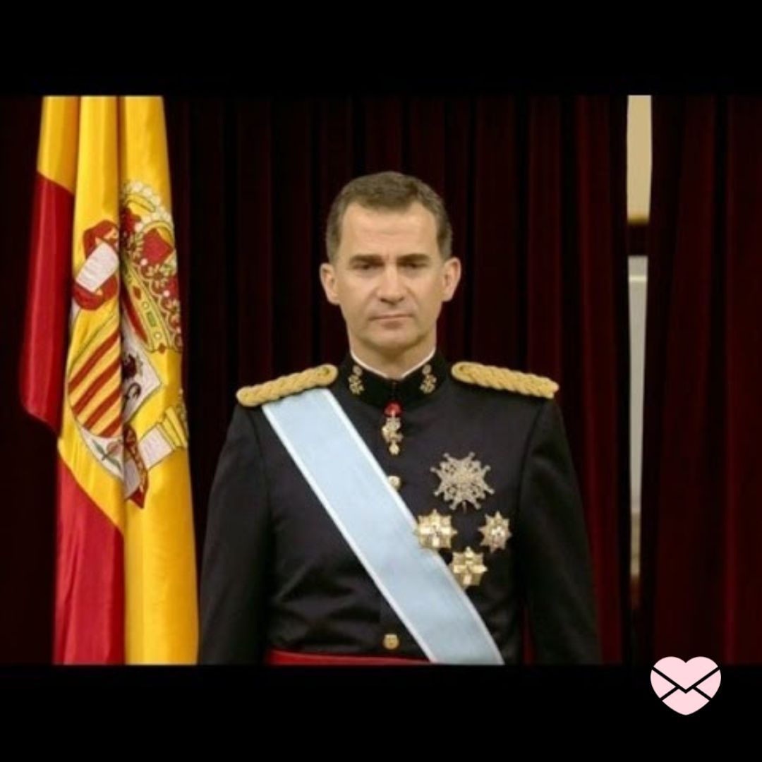 Imagem de Felipe de Bourbon, príncipe de Astúrias no dia da proclamação do seu reinado na Espanha - 19 de junho