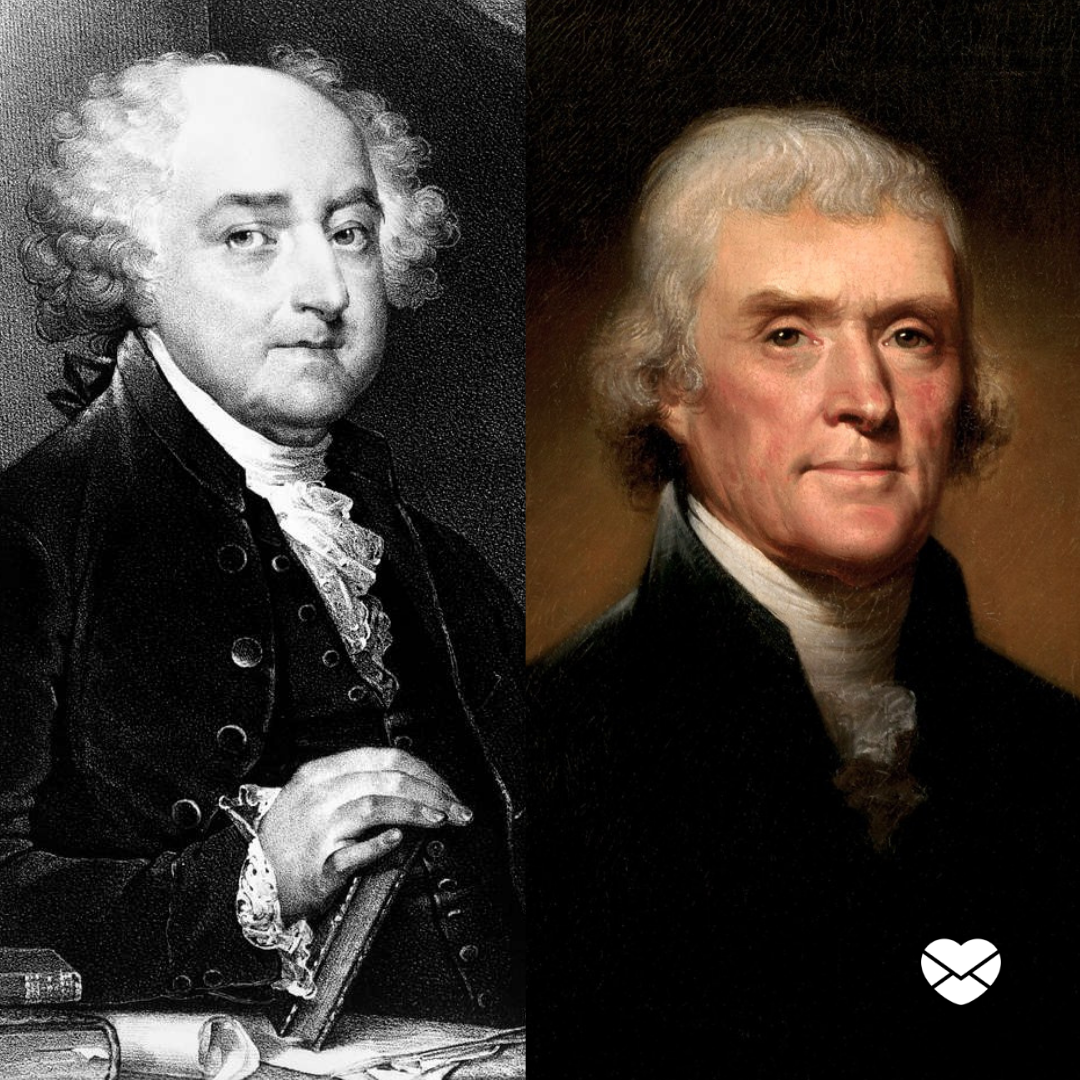 'imagem 1- John Adams
imagem 2- Thomas Jefferson
'-4 de julho