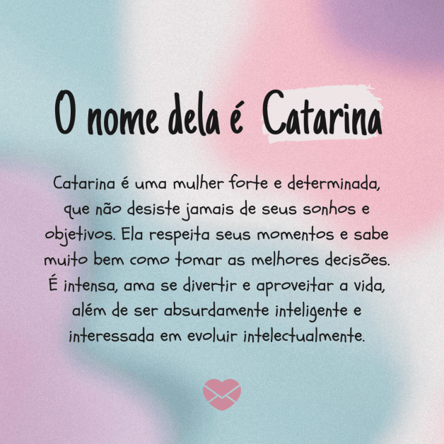 Significado do nome Catarina origem, frases e mais Significado do nome Catarina origem, frases e mais