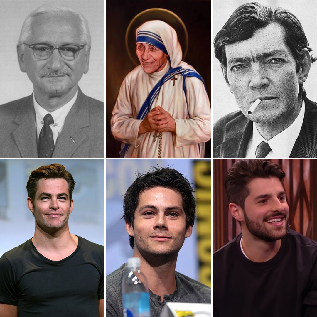 Albert Sabin, Madre Teresa de Calcutta, Julio Cortázar, Chris Pine, Dylan O'Brien e Alok.