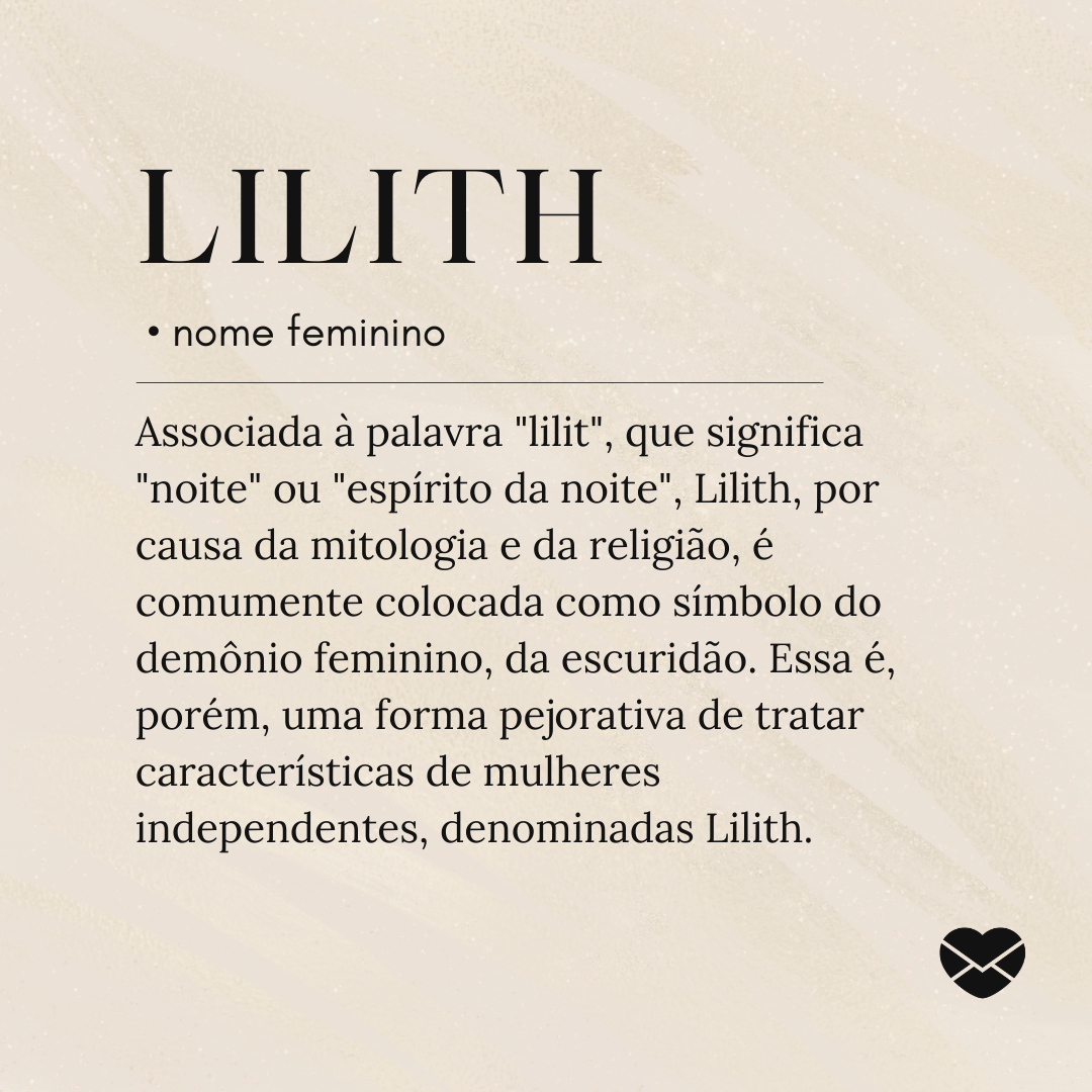 Nome Femminile Che Significa Protetta Da Dio Significado do nome Lilith: origem, curiosidades e mais
