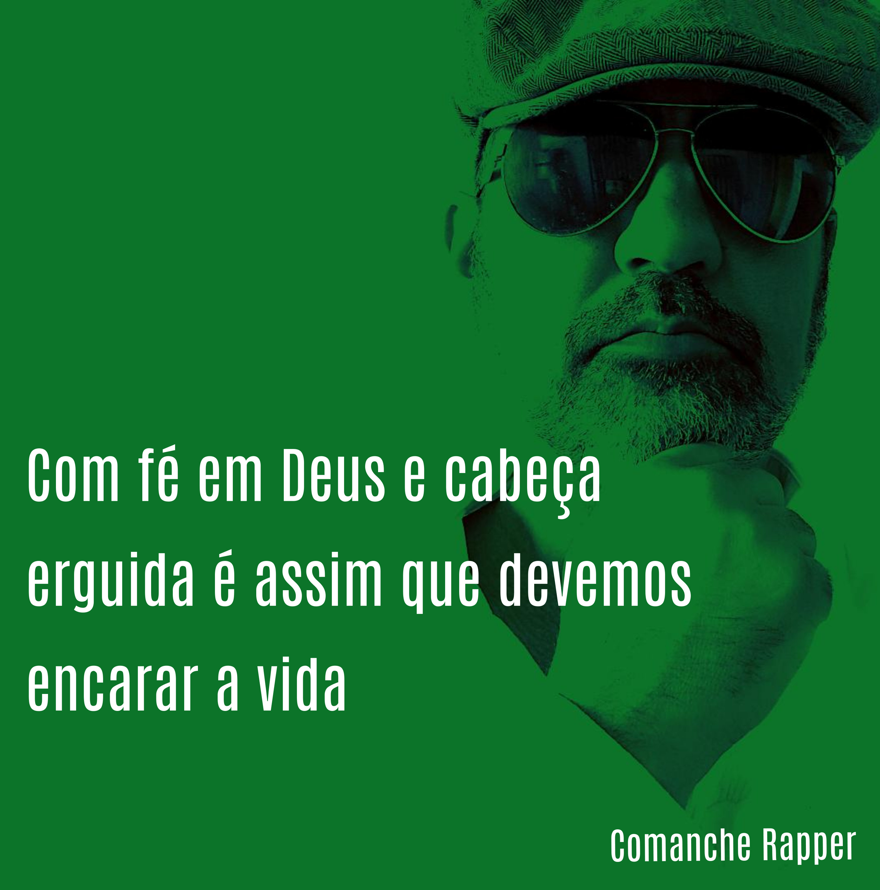 'Com fé em Deus e cabeça erguida É assim que devemos encarar a vida' - Frases de músicas de rap