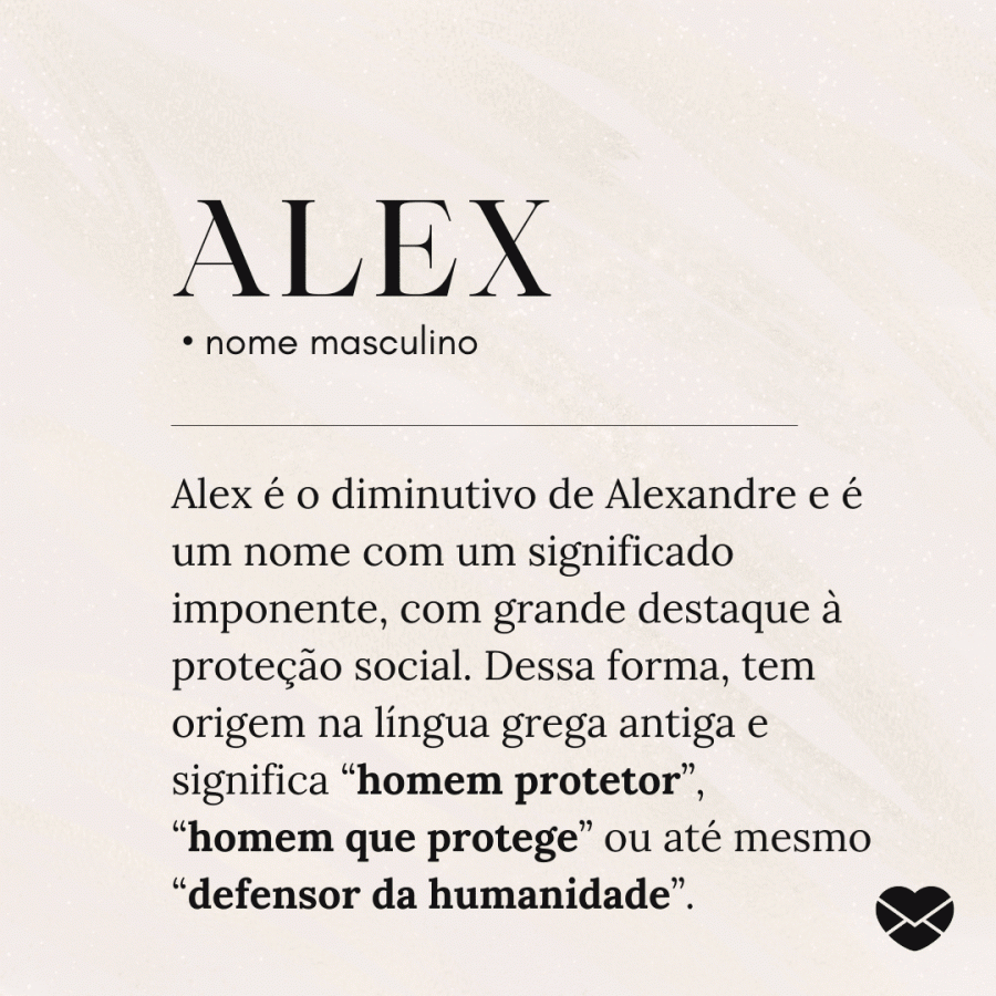 Significado do nome Alex origem, curiosidades