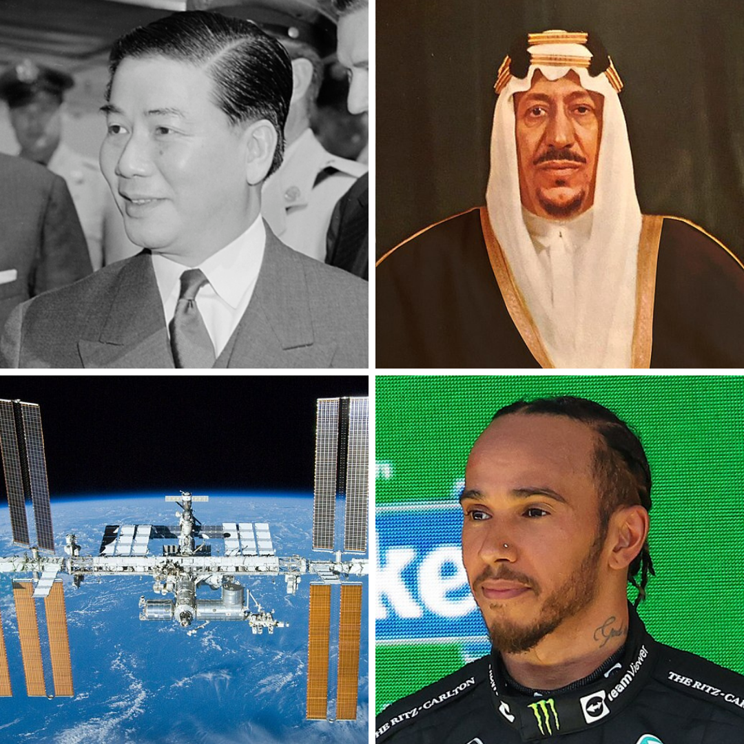 '1- 1963 - O presidente sul-vietnamita Ngô Đình Diệm foi assassinado após um golpe militar. 2- 1964 - O rei Saud da Arábia Saudita foi deposto por um golpe de família. 3- 2000 - A Expedição 1 chegou à Estação Espacial Internacional para a primeira estadia de longa duração a bordo. 4- 2008 - Lewis Hamilton garantiu seu primeiro título no Campeonato de Pilotos de Fórmula 1.' - 2 de novembro