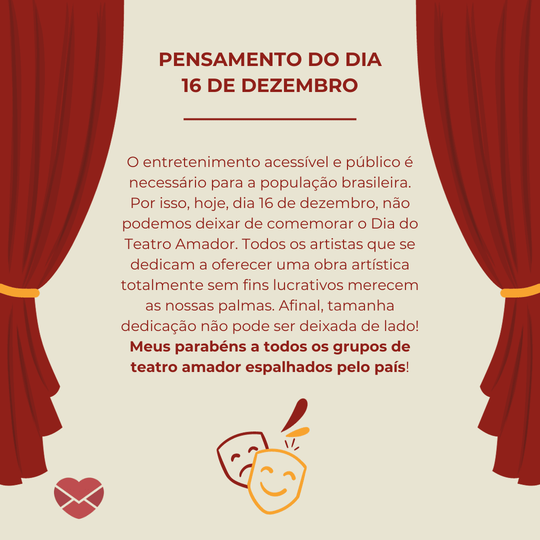 O que se comemora no dia 16 de dezembro?