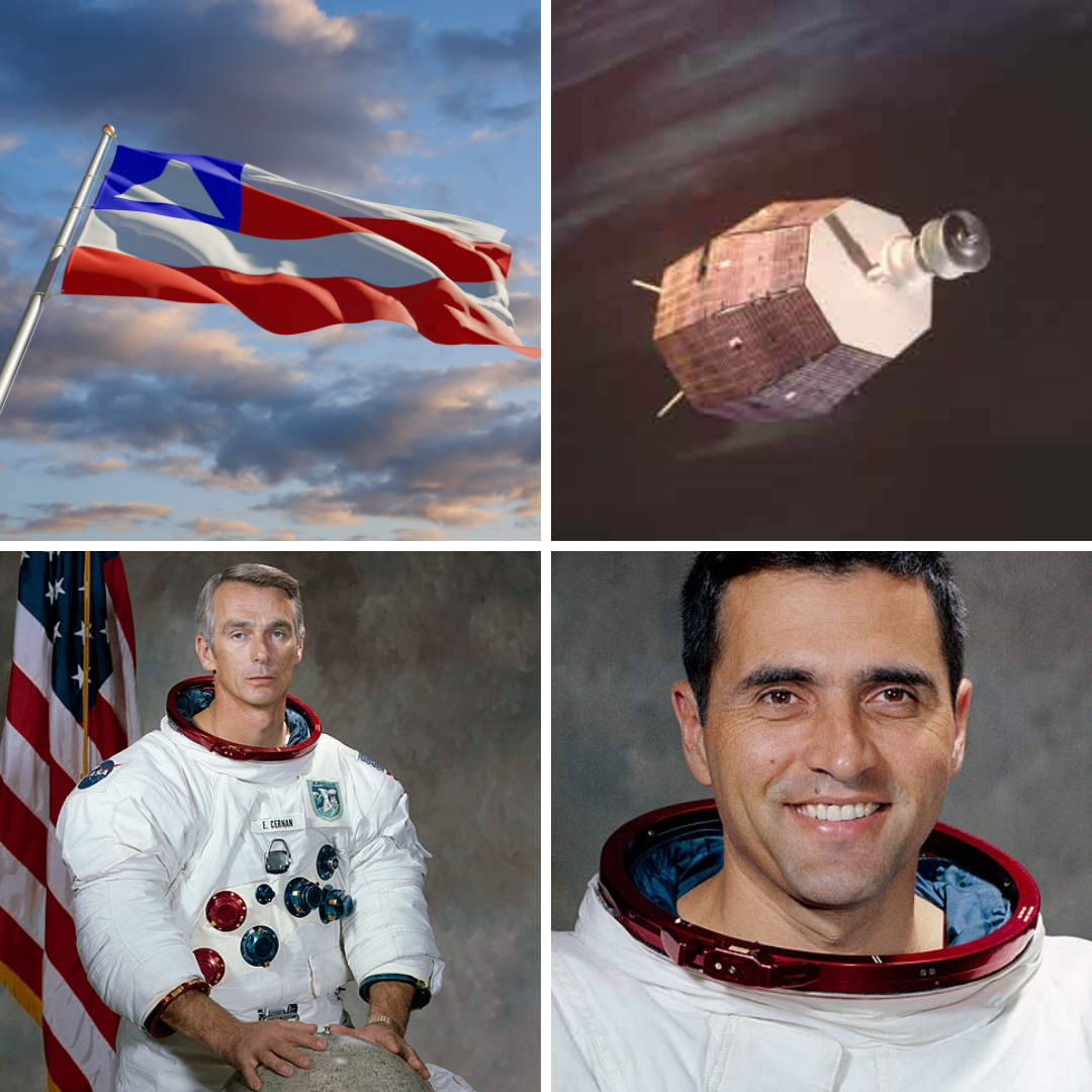 Bandeira da Bahia, Relay 1, Eugene Cernan e Harrison Schmitt.