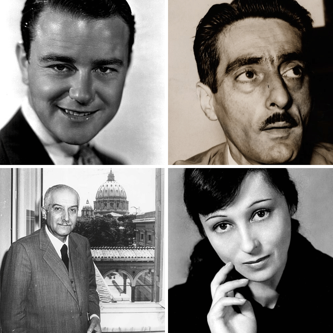 Gianni Ratto, Lew Ayres, Luise Rainer e Daniel Piza.
