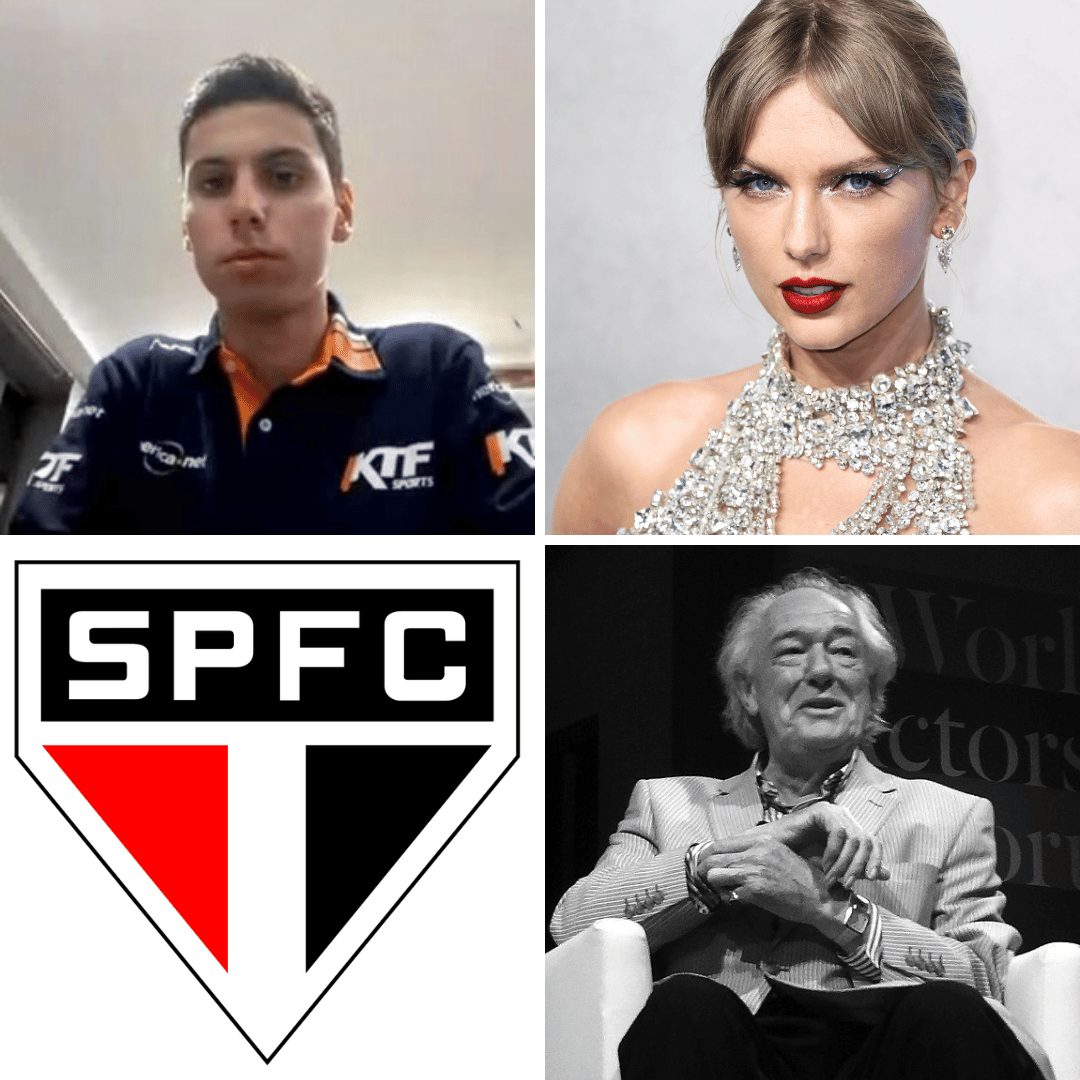 Gabriel Bortoleto, Taylor Swift, São Paulo e Michael Gambon.