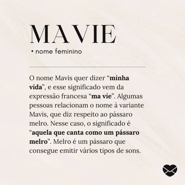 Significado do nome Mavie: origem, curiosidades e mais