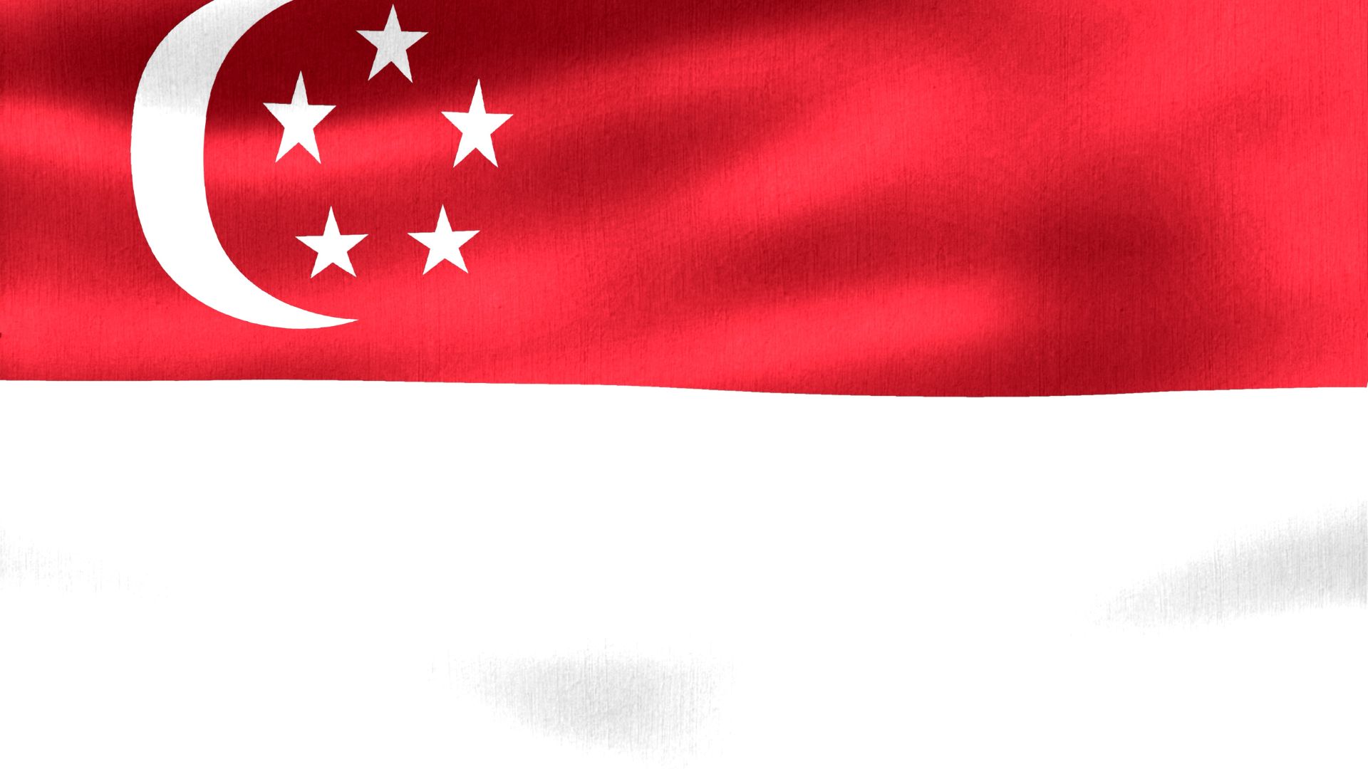 A bandeira de Cingapura possui cinco estrelas que representam os ideais do país: progresso, paz, justiça, igualdade e democracia. A lua representa uma nação jovem e crescente, e não o Islamismo, como alguns pensam. Suas cores são vermelha e branca.