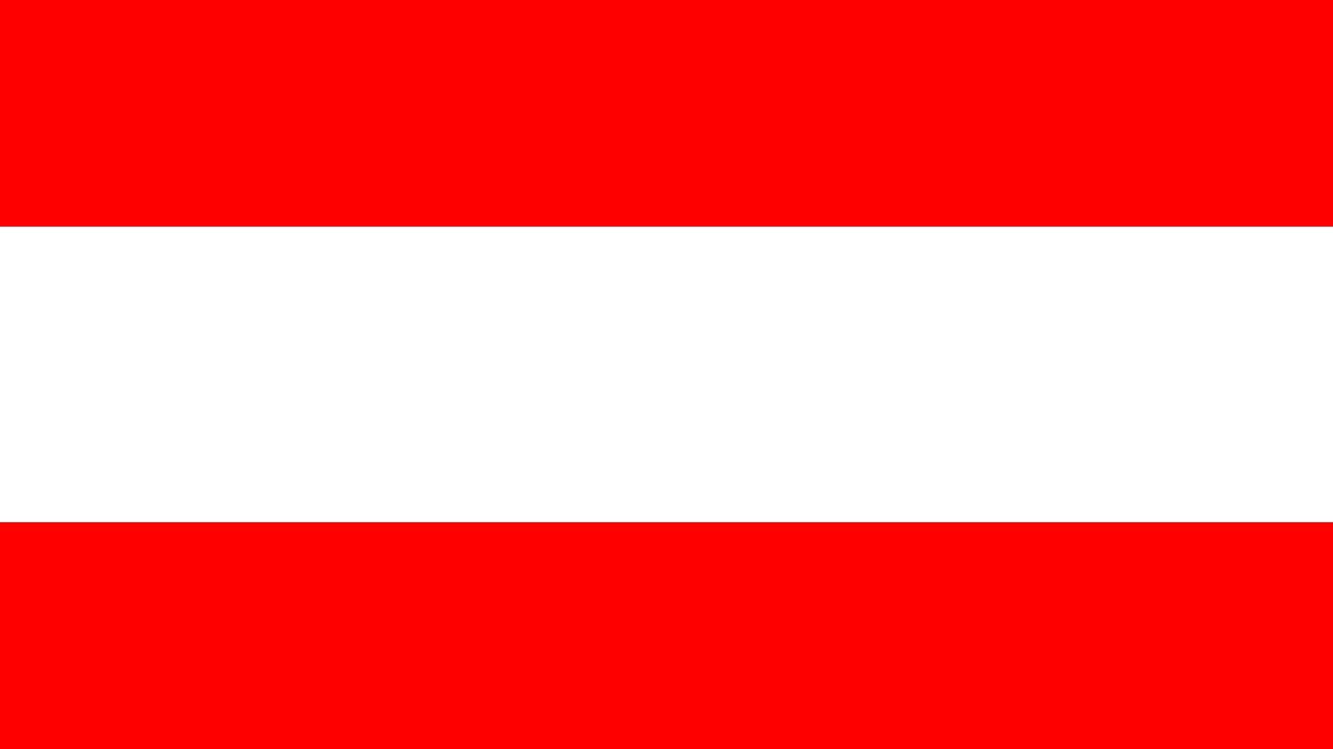 A bandeira da Áustria é uma bandeira formada por três partes horizontais de igual proporção, sendo as exteriores de cor vermelha e a central de cor branca. À bandeira é acrescentado o escudo nacional no centro.