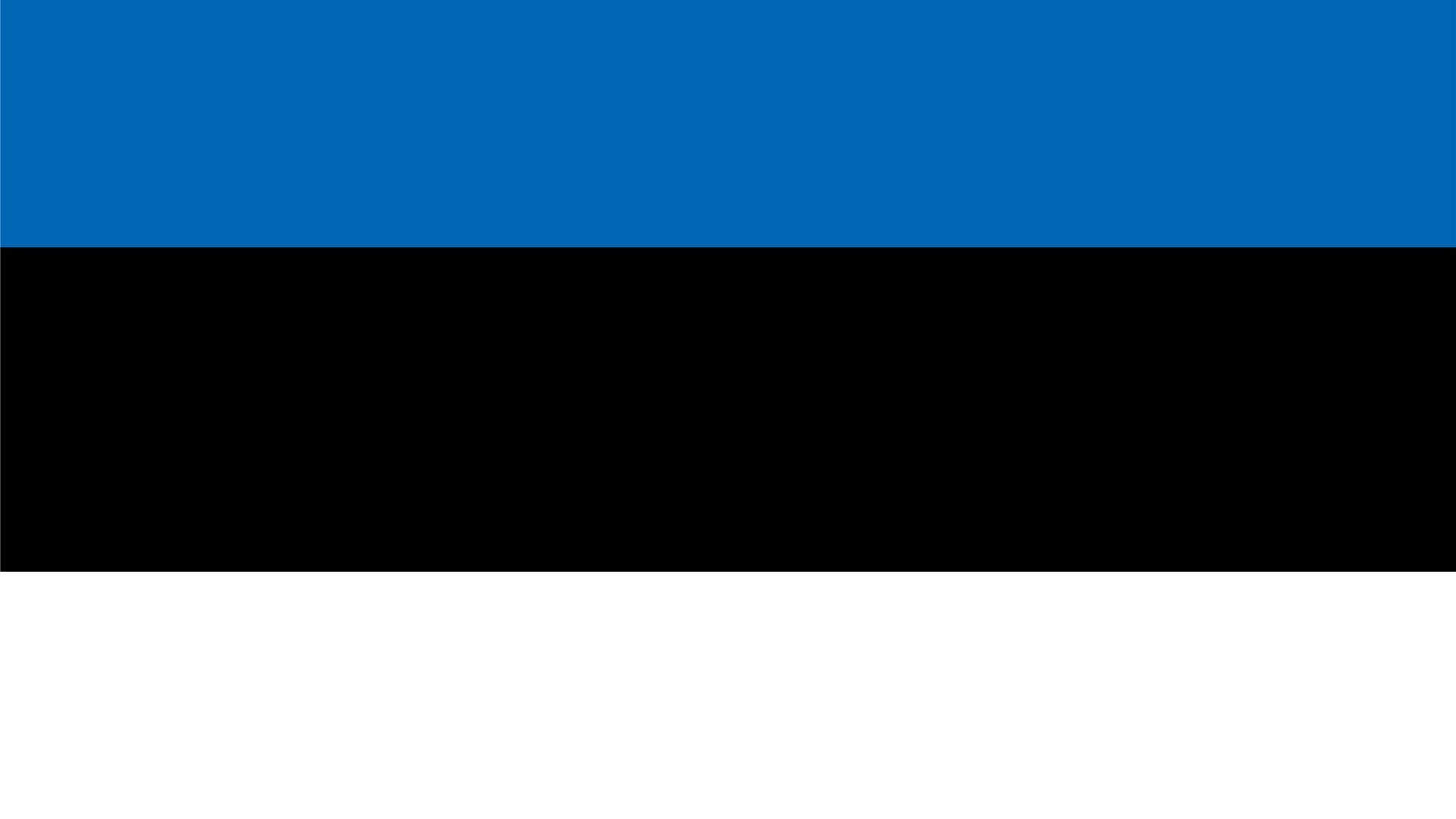 A bandeira da Estónia (português europeu) ou bandeira nacional da Estônia (português brasileiro) contém três listras horizontais nas cores azul (no topo), preto e branco.