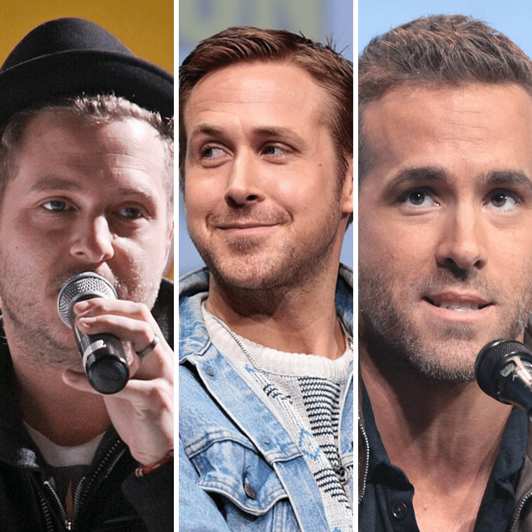 Montagem com fotos de Ryan Tedder, Ryan Gosling e Ryan Reynolds - Significado do nome Ryan