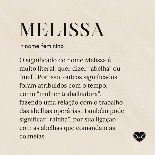 Significado do nome Melissa: origem, curiosidades e mais