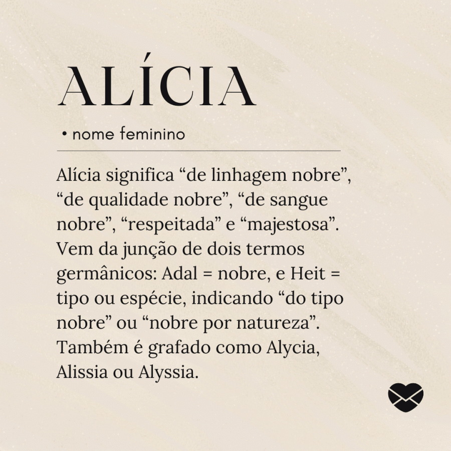 Significado do nome Alícia: origem, curiosidades e mais