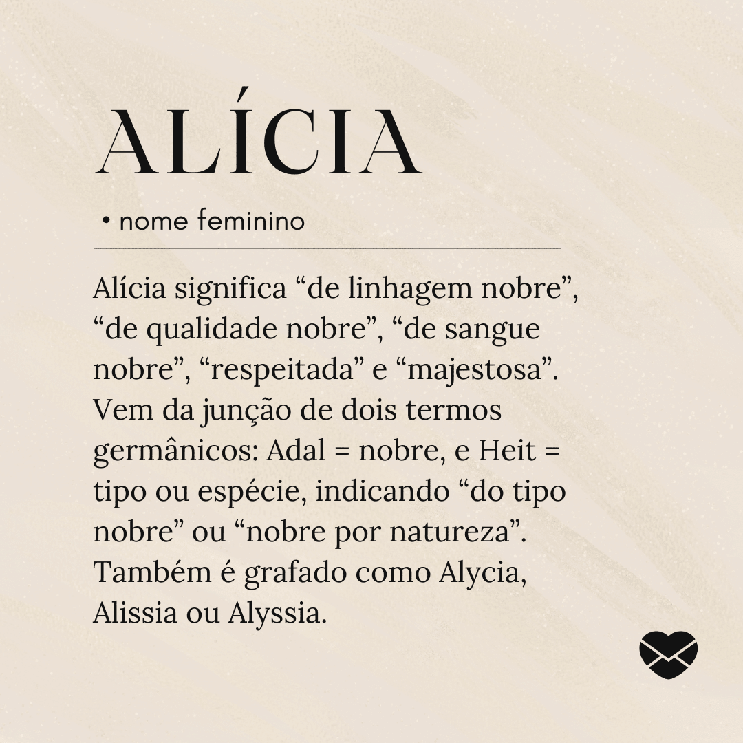 Significado do nome Alícia: origem, curiosidades e mais