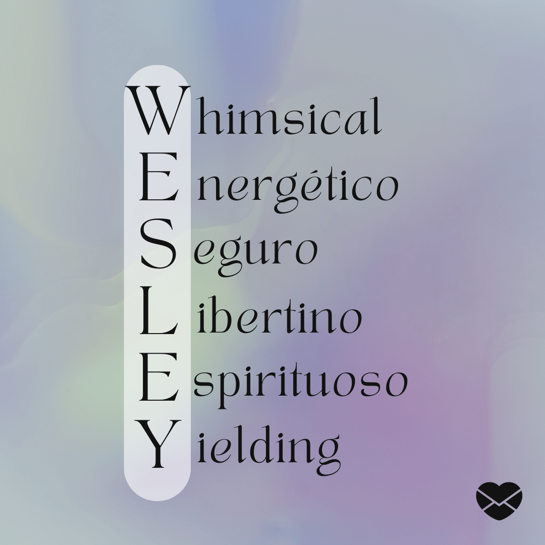 'Whimsical, energético, seguro. libertino, espirituoso e yielding' - Significado do nome Wesley