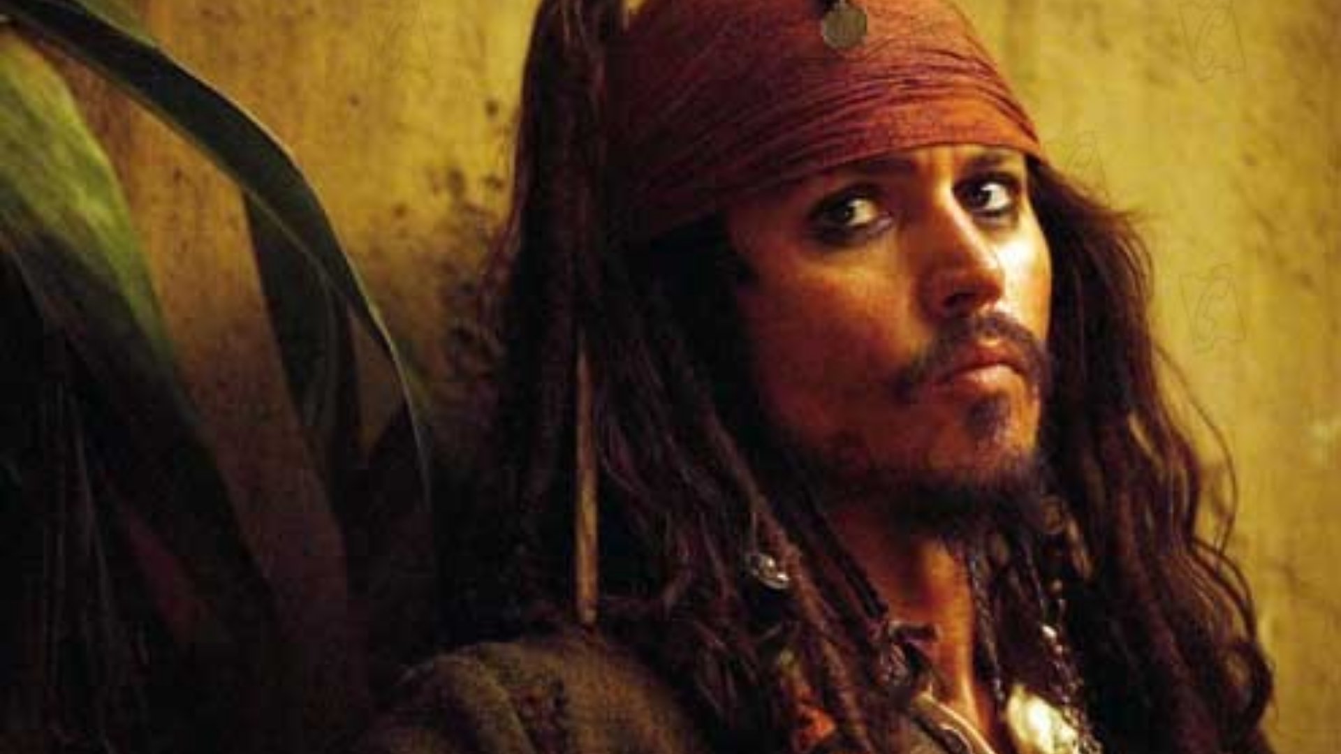 Ator Johnny Depp como a personagem Jack Sparrow na série de filmes Piratas do Caribe