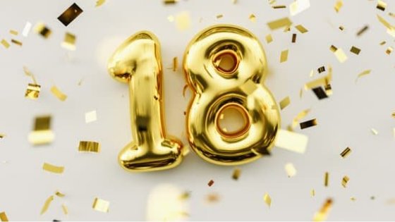 Canva Balões de aniversário de 18 anos