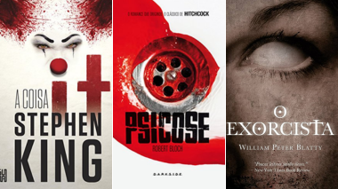 Capa do It, da Psicose e do Exorcista