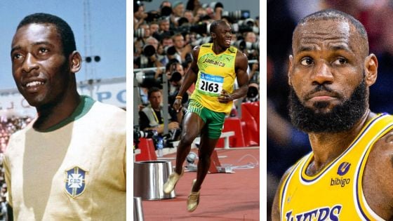 Pelé, Usain Bolt e LeBron James
