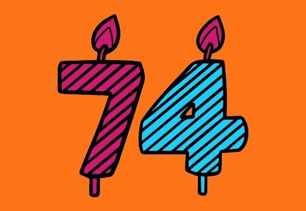 Mensagens para aniversário de 74 anos. Um marco inesquecível na vida!