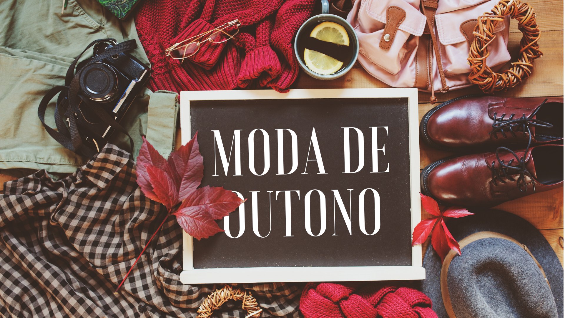 Conjunto de roupas e acessórios de moda outono