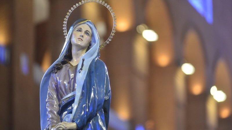 Imagem de Nossa Senhora de Lourdes.
