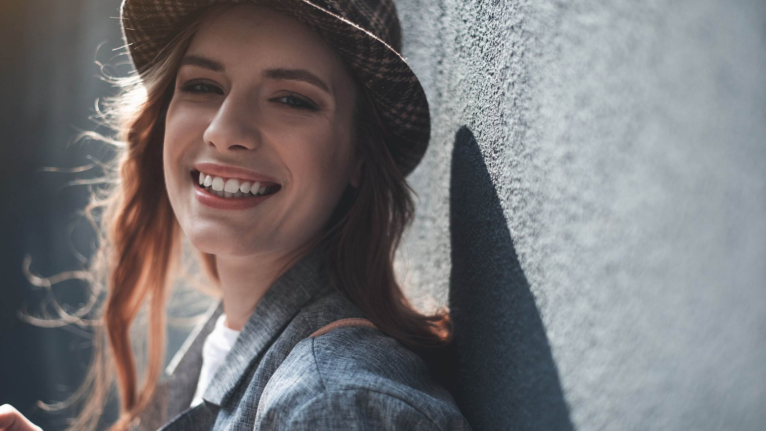 Foto de mulher sorrindo