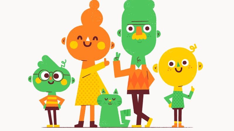 Ilustração de família