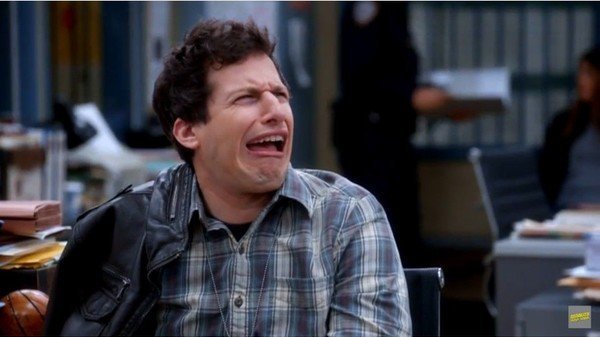 Homem fazendo careta/ Jake Peralta