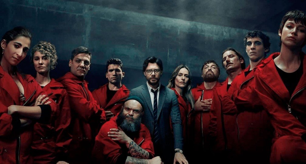 Divulgação/ La Casa de Papel Personagens da série La Casa de Papel
