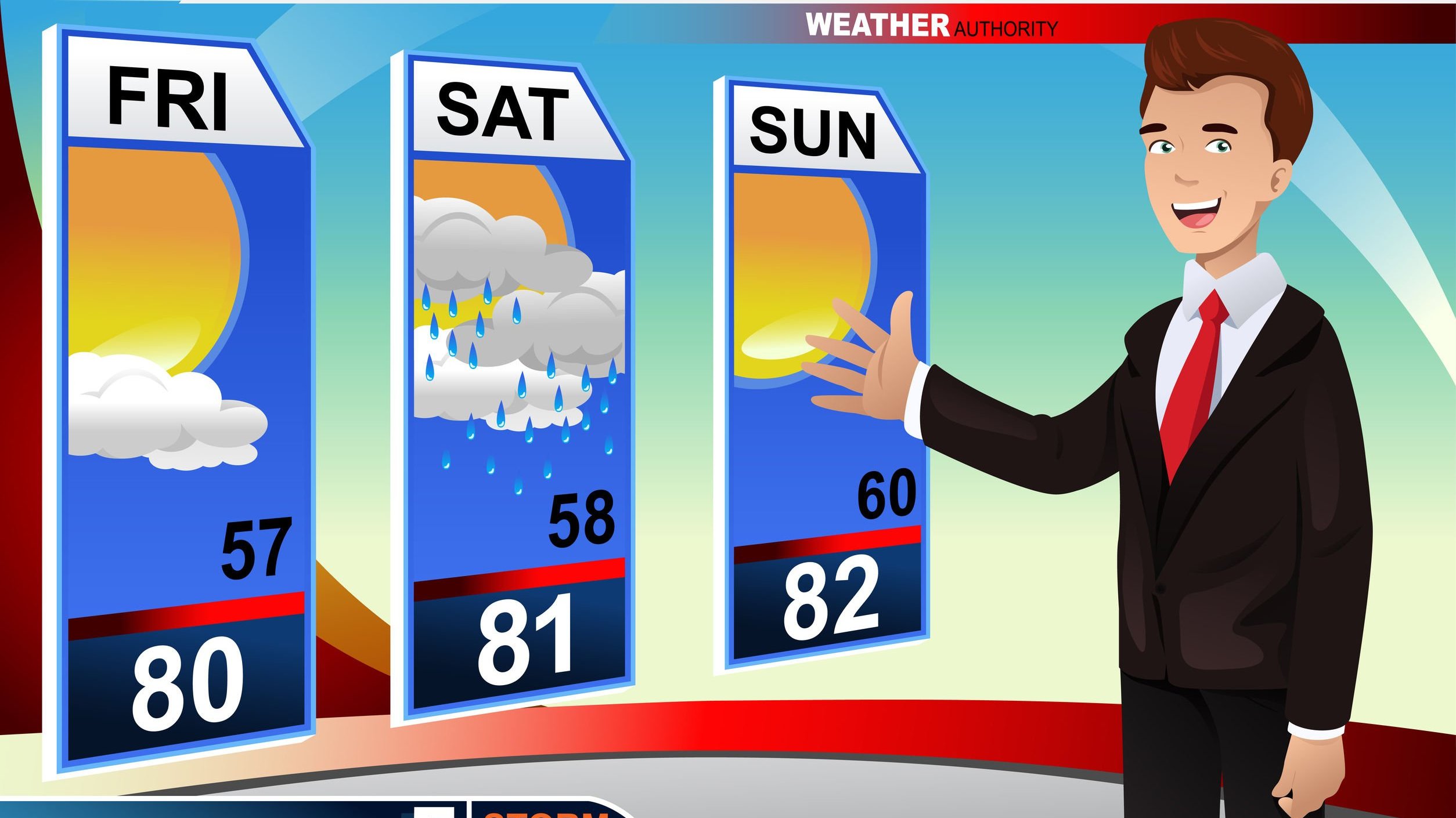 Desenho de meteorologista.