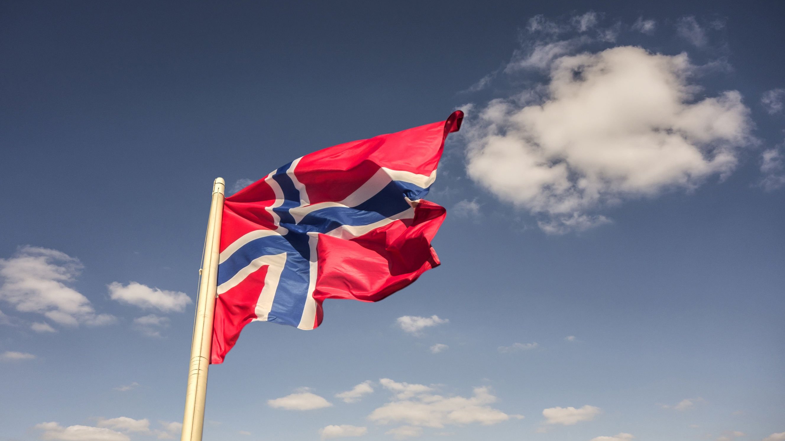 Bandeira da Noruega.