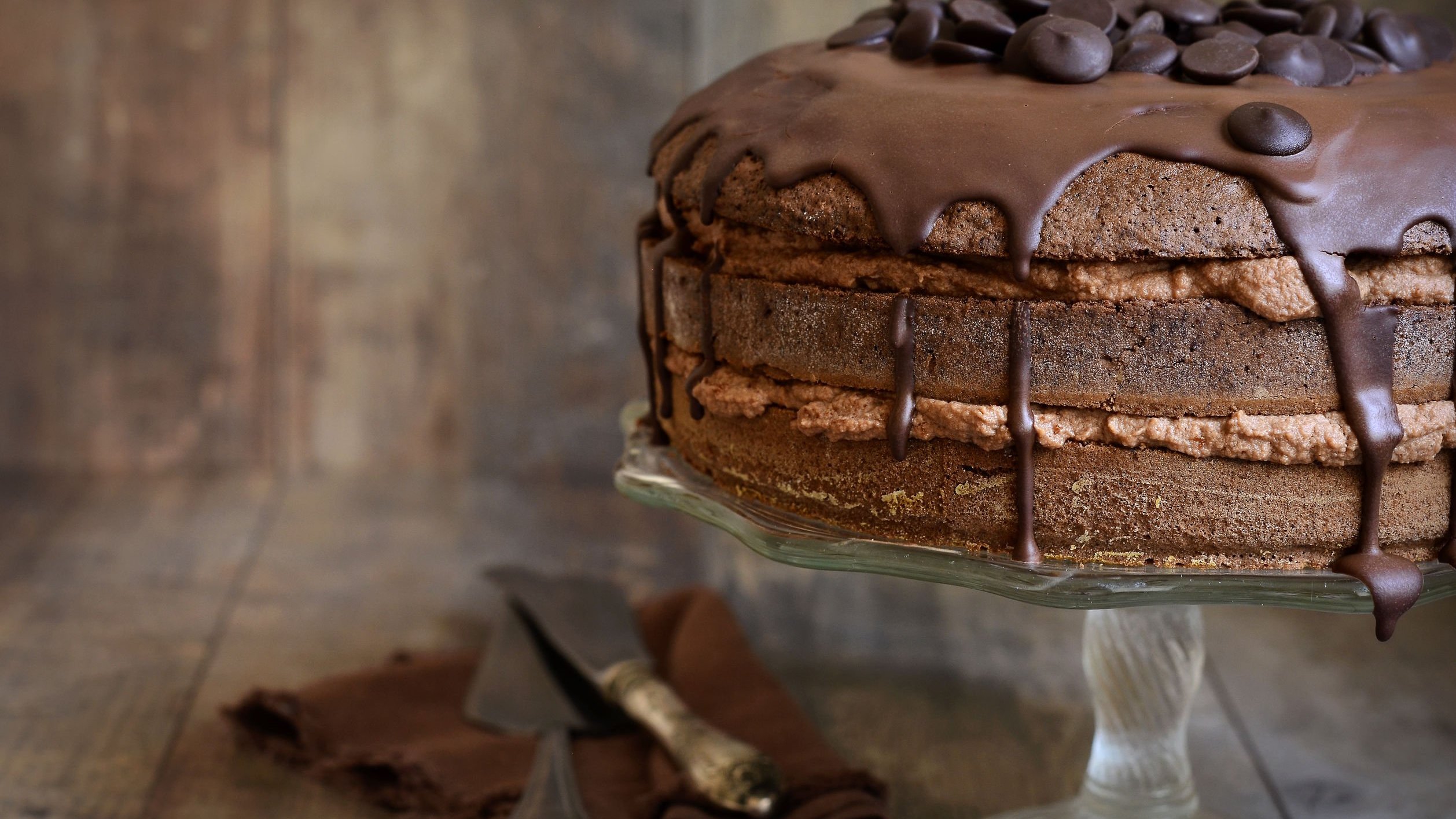 Bolo de chocolate.