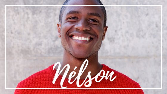 mimagephotography / 132RF / Mensagens com Amor / Canva Pro Homem negro sorridente
