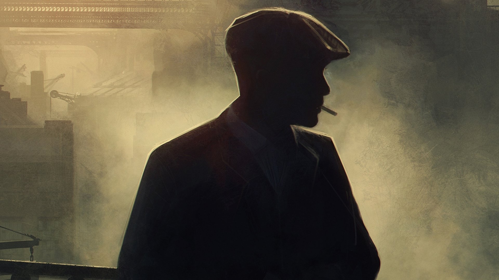 Uma ilustração de Thomas Shelby, o protagonista da série Peaky Blinders.