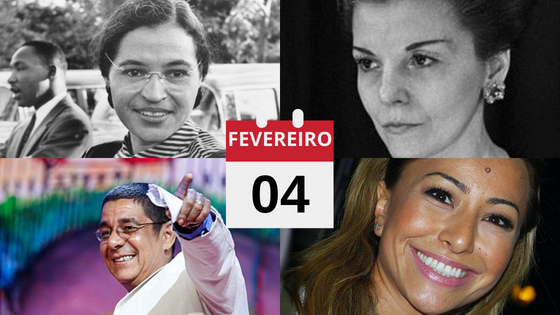 Gride com fotos de Sabrina Sato, Rosa Parks, Isabel Peron e Zeca Pagodinho