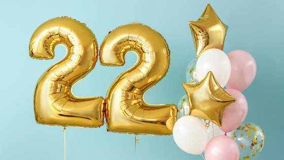 Balões com números 22