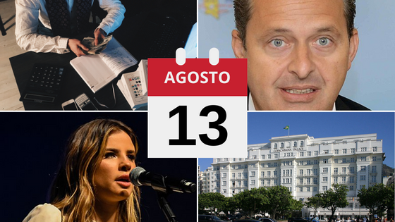 Montagem das datas de 13 de agosto