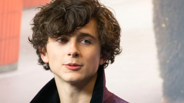 Timothée Chalamet em um evento internacional de cinema