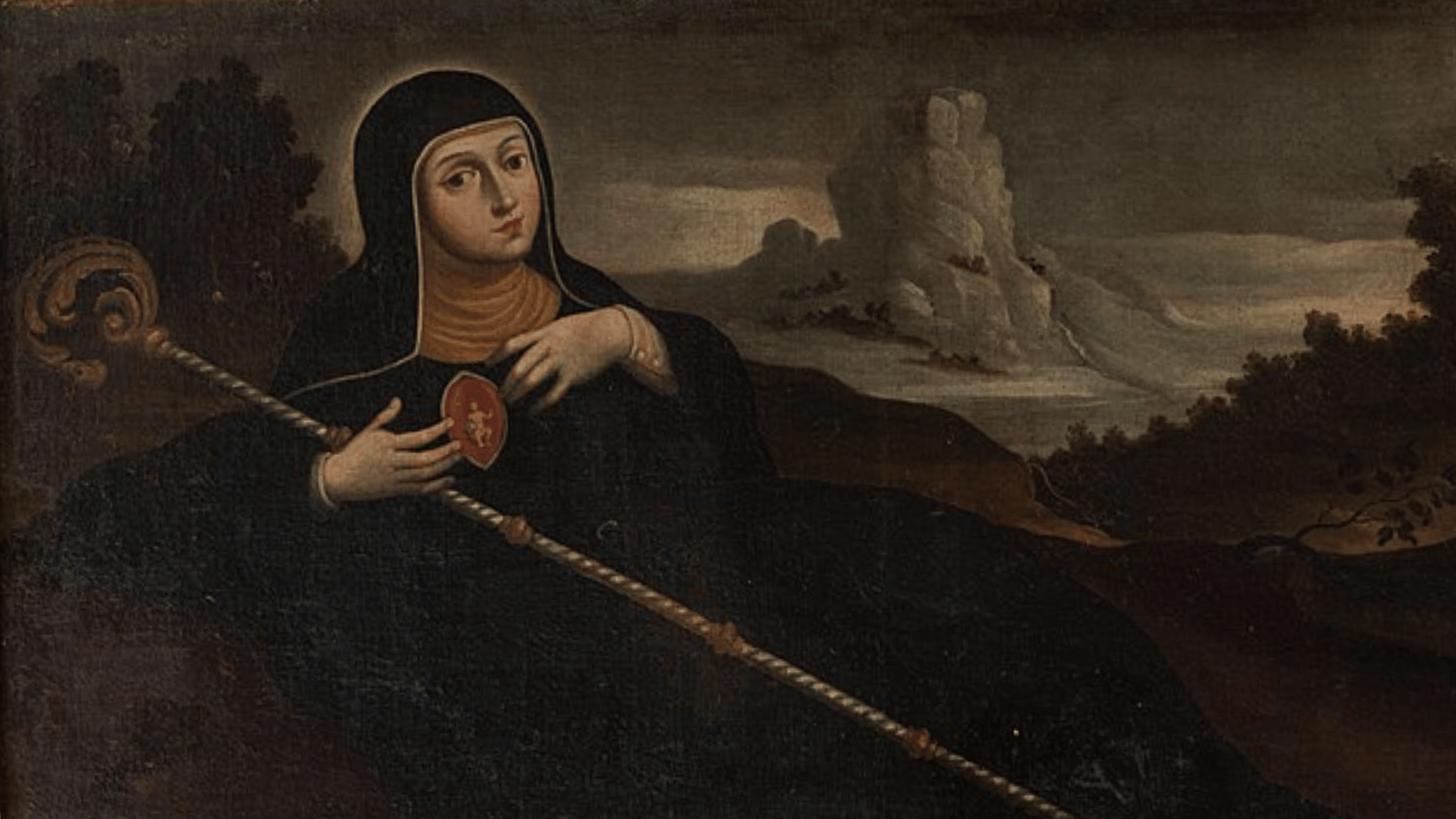 Imagem de pintura de Santa Gertrudes de Helfta, A Grande.